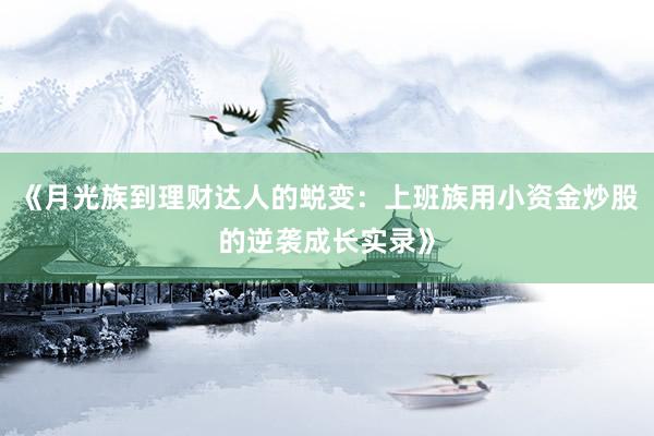 《月光族到理财达人的蜕变：上班族用小资金炒股的逆袭成长实录》