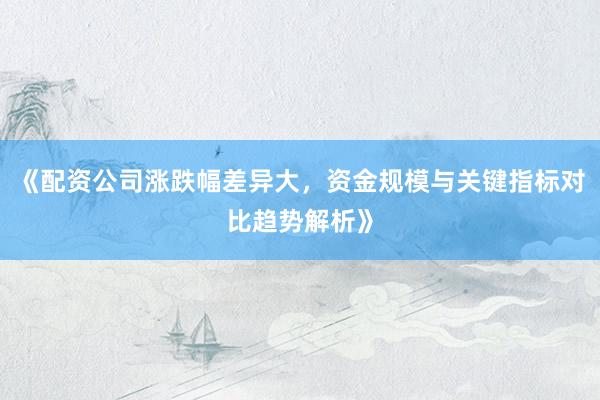 《配资公司涨跌幅差异大，资金规模与关键指标对比趋势解析》
